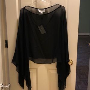 St John silk chiffon cape